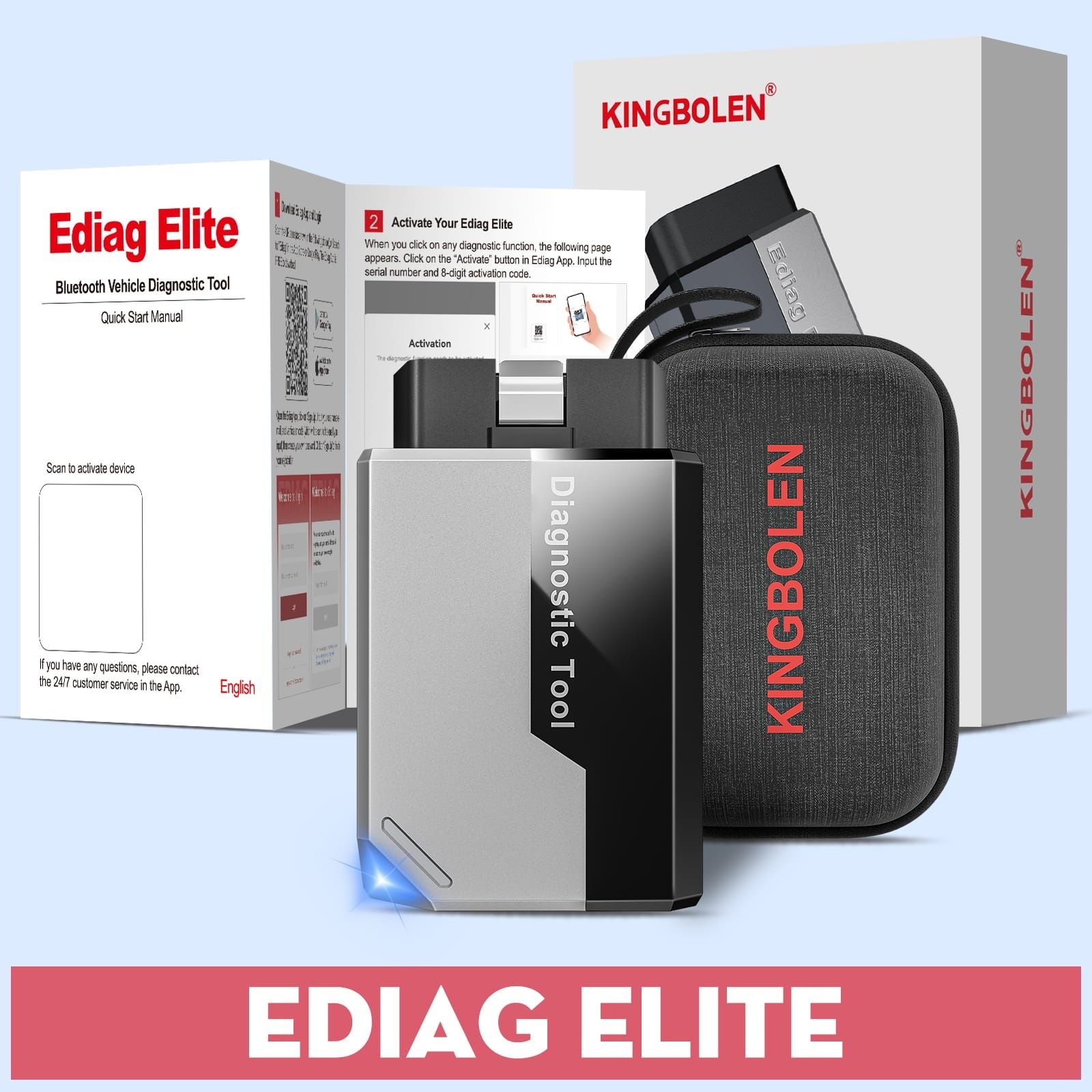Skaner Kingbolen Ediag Elite Wszystkie systemy+15 funkcji specjalnych
