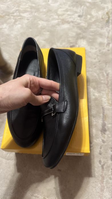 Лоферы кожаные, балетки, туфли