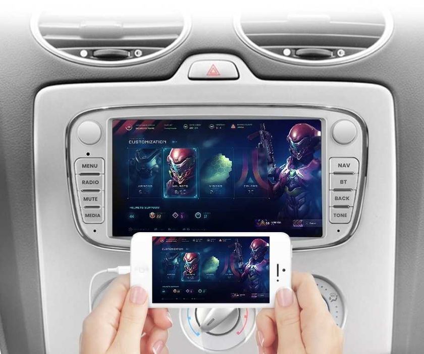 Radio Android CarPlay Ford Focus/Mondeo/S-Max/Kuga/C-Max