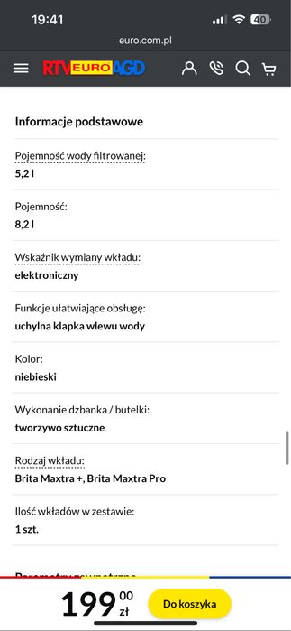 Dzbanek filtrujący Brita Flow 8,2l