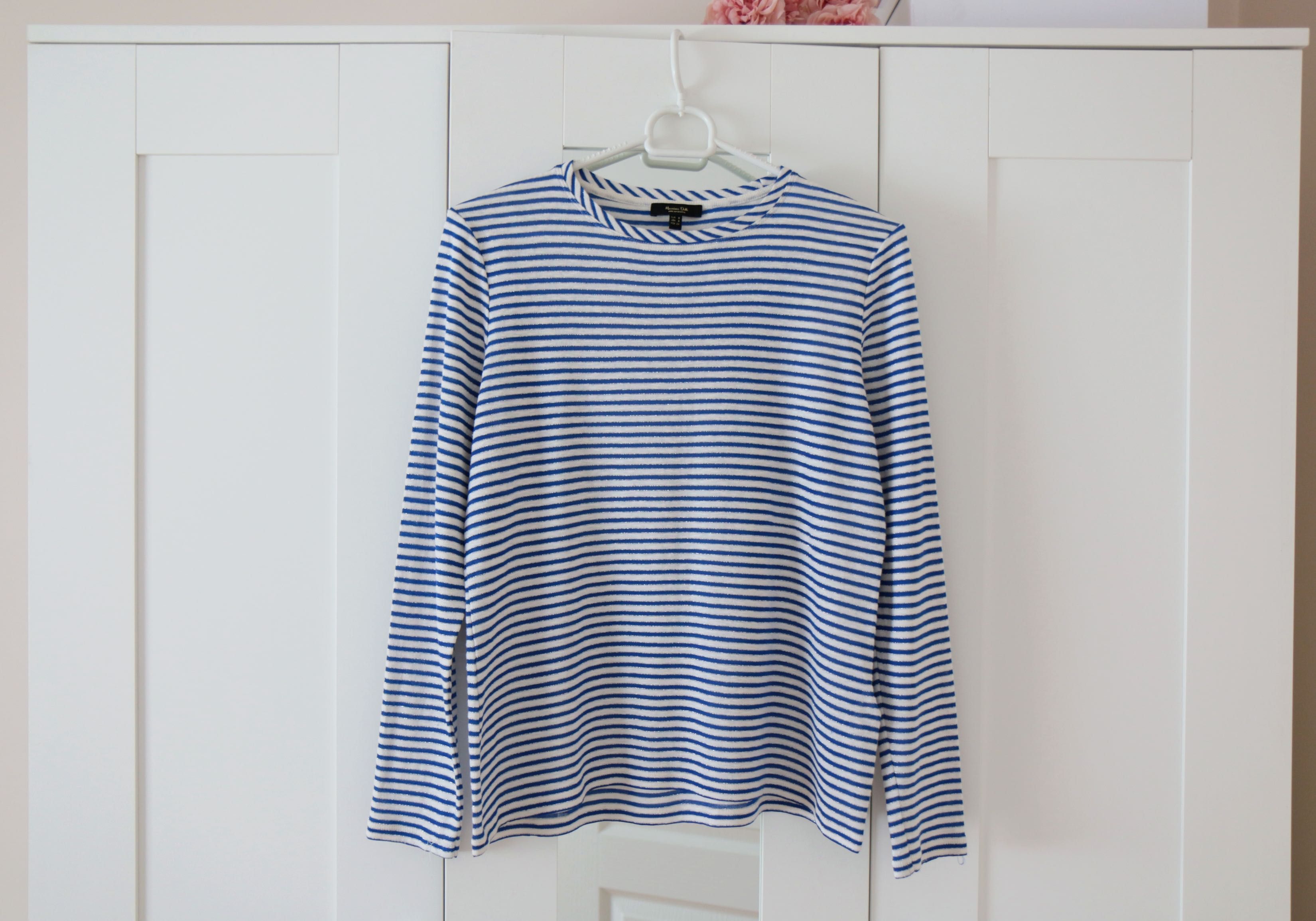 Basic bluzka w paski MASSIMO DUTTI 36 top szafa kapsułowa cos S