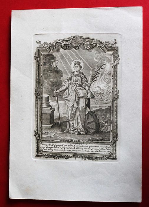 Santa Catarina da Igreja do Monte Sinai Lxª grav, S,XVIII