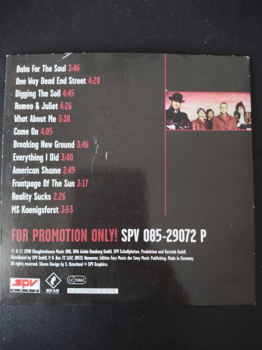 CD Fury In The Slaughterhouse – Nowhere... Fast! - Promo CD