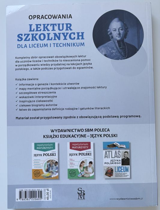 Opracowania lektur do szkoły średniej.