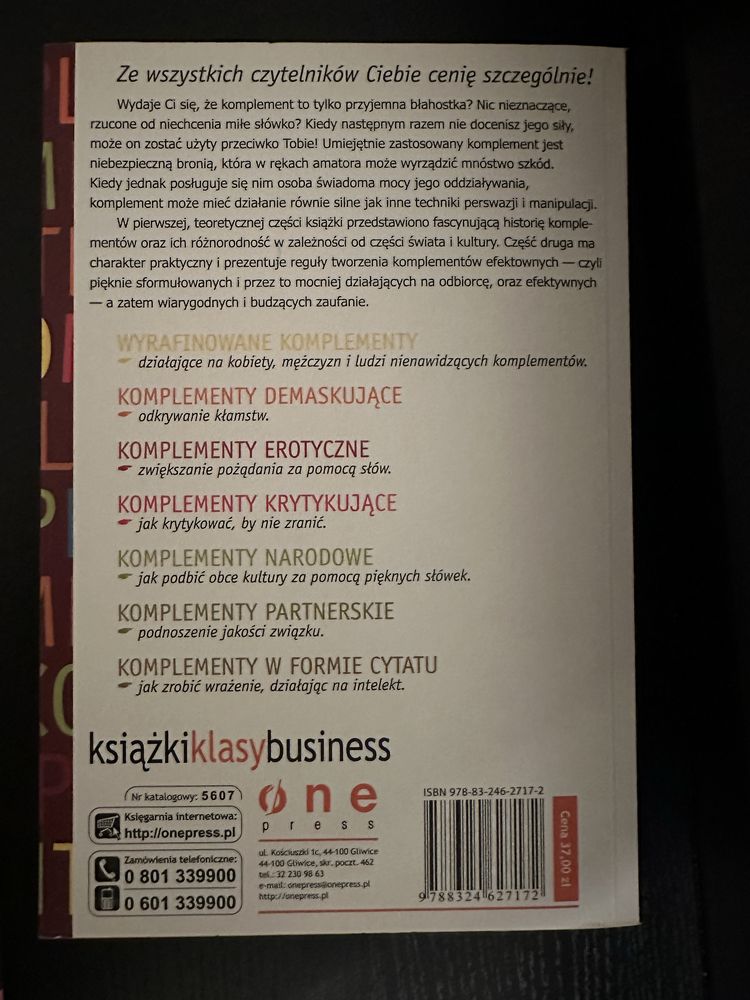 Książka Gloria Beck - Komplement :Sztuka uwodzenia słowem