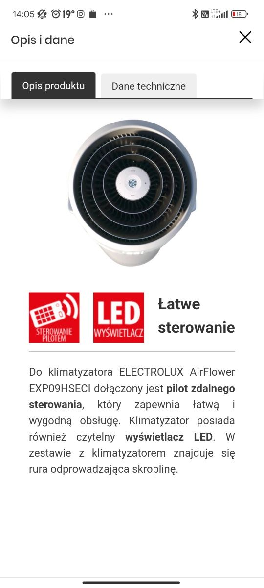 Klimatyzator Elektrolux