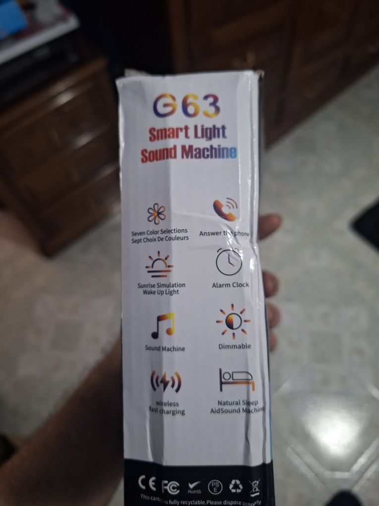 G23 Smart Light & Sound Machine candeiro luminaria RGB led