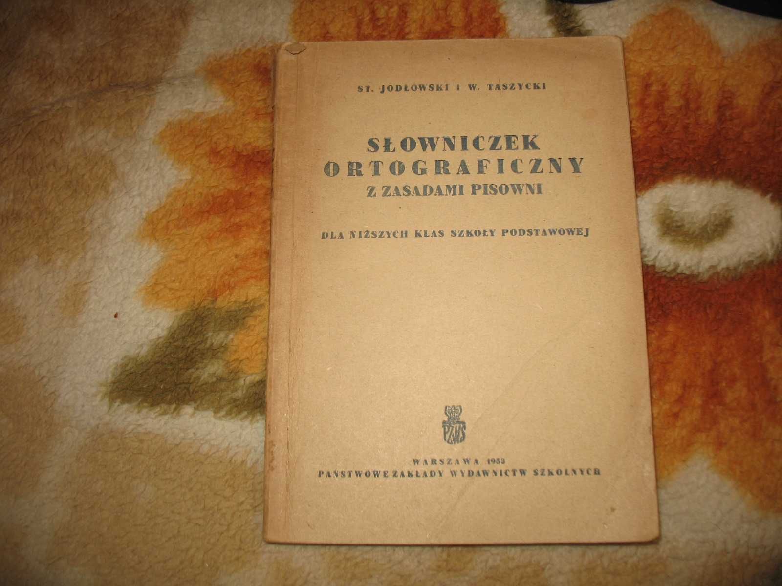 Słowniczek ortograficzny z zasady pisowni z 1953r