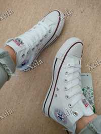 Trampki Converse dlugie biale r.37