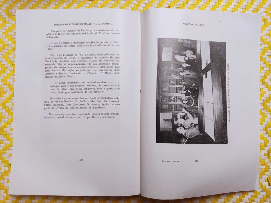 ARQUIVO COIMBRÃO  Vol  XXIX -XXX
Bol  Bibliot Municip
Coimbra  1982 83