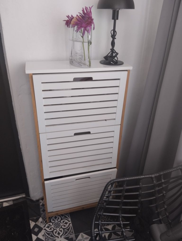 Szafka na buty biała drewno