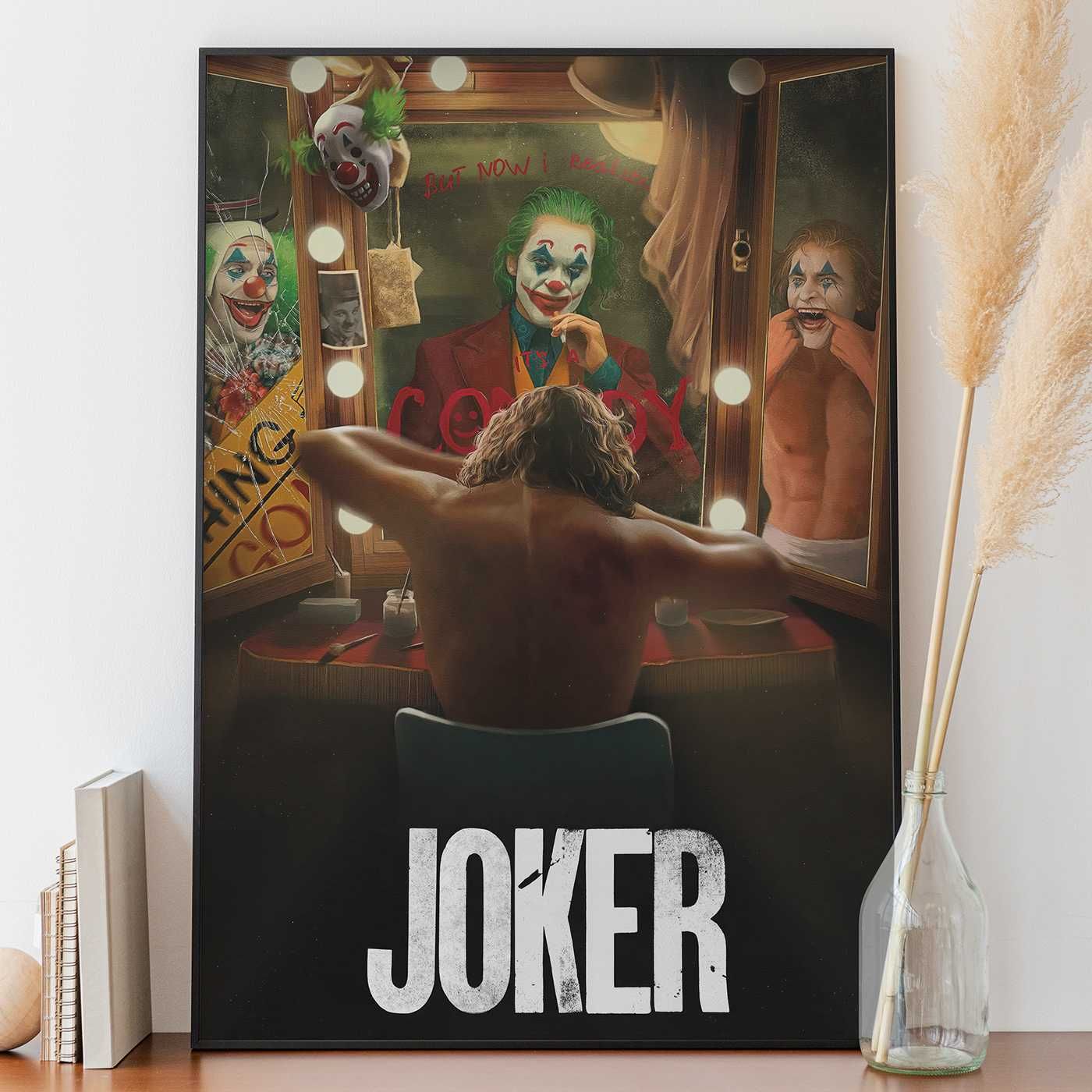 Joker komiksowy PLAKAT A3 - Mroczny Styl - GRATIS