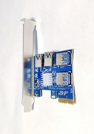 Плата расширения райзеров adapter PCI-E PCI-E USB 3.0 riser HUB
