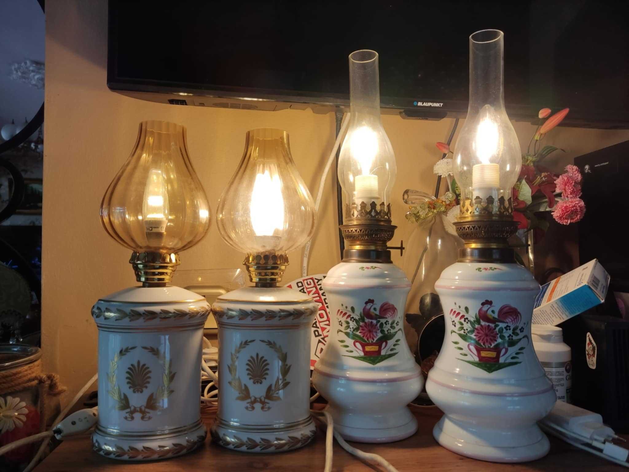 stare sygnowane lampy lampki komplet