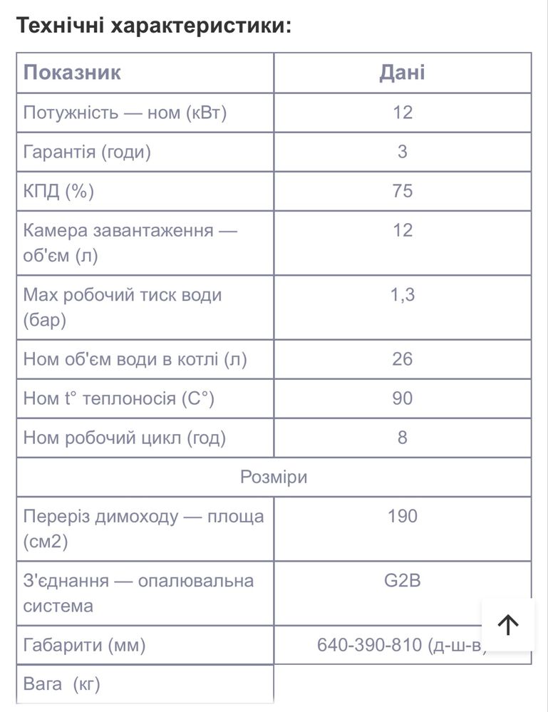 Твердопаливний котел Росс КОТВ 12-С-1