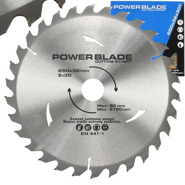 TARCZA TNĄCA WIDIOWA PIŁA Do Cięcia Drewna 250 mm x 32 x 30T Widia