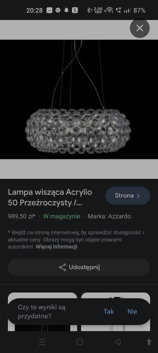 Zestaw lamp wiszących, żyrandol