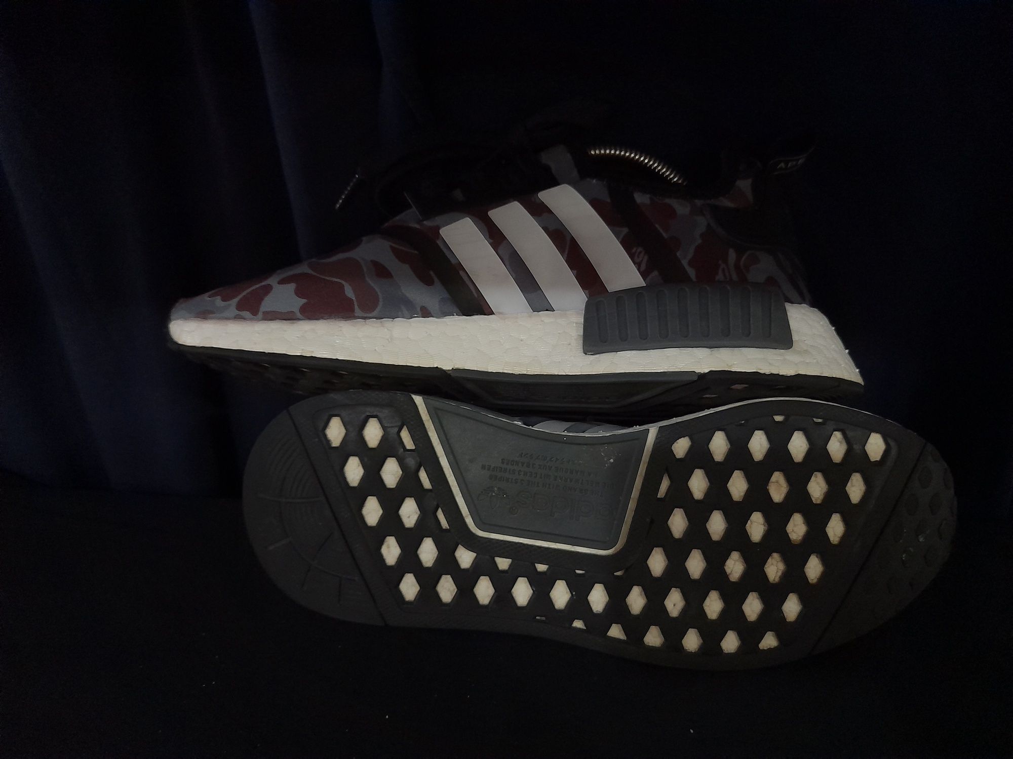 Оригинальные мужские кроссовки Bape×Adidas NMD 1, 40,5( 25,5 )