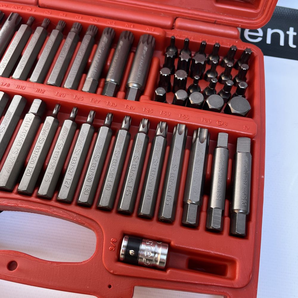Професійний набір біт 58од. HEX/ TORX/ SPLINE/ RIBE/ SQ JTC 3509