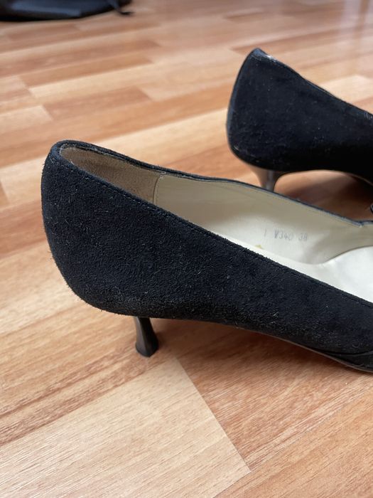 Czarne szpilki VIA VINCI | Skóra naturalna | Rozmiar 38