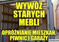 wywóz i utylizacja starych mebli, sprzętu AGD, RTV, złomu, gruzu