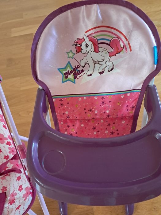 Wózek i krzesełko do karmienia dla lalek