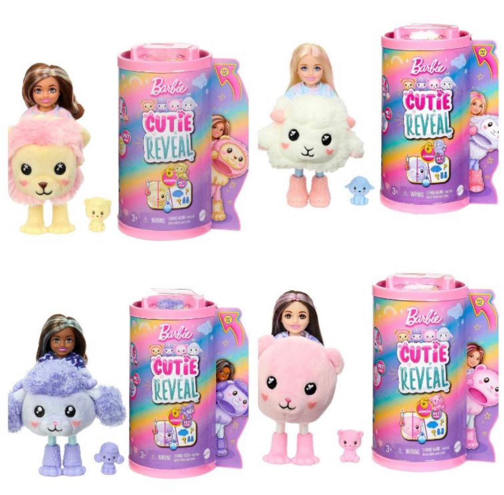 Barbie Cutie Reveal Doll & Accessories, Lion Plush
