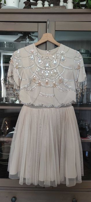 Oryginalna sukienka cekinowa ASOS na wesele rozm 32/34