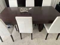 móvel sala mesa extensivel e seis cadeiras
