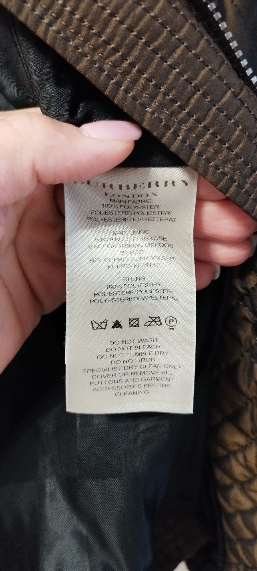 Krótki pikowany płaszcz/kurtka Burberry