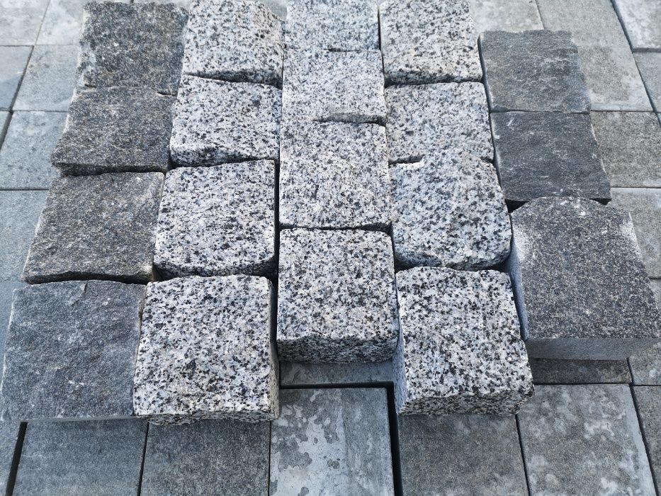PROMKA !! Kostka brukowa Granitowa SZARA 10x10x5 cm, Na Podjazdy