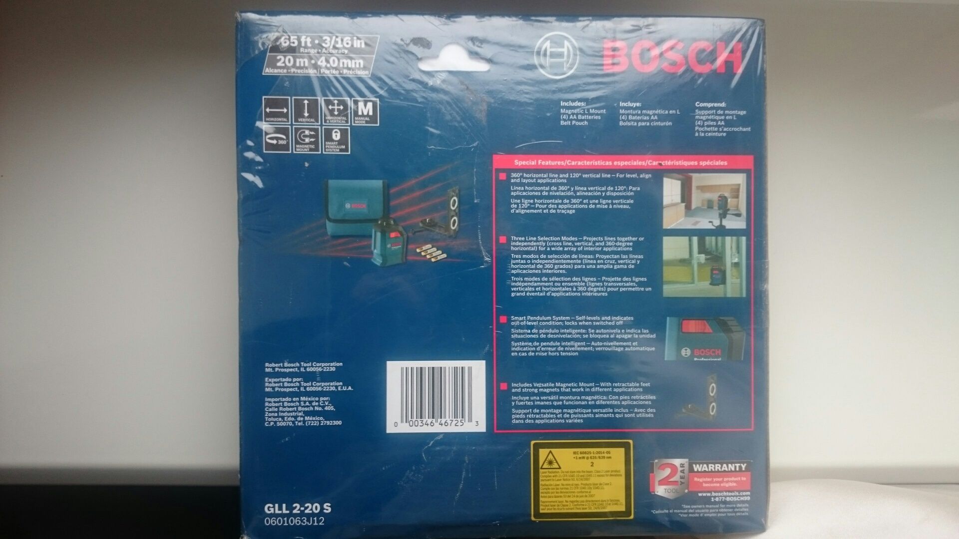 Уровень лазерный нивелир BOSCH GLL2-20S professional