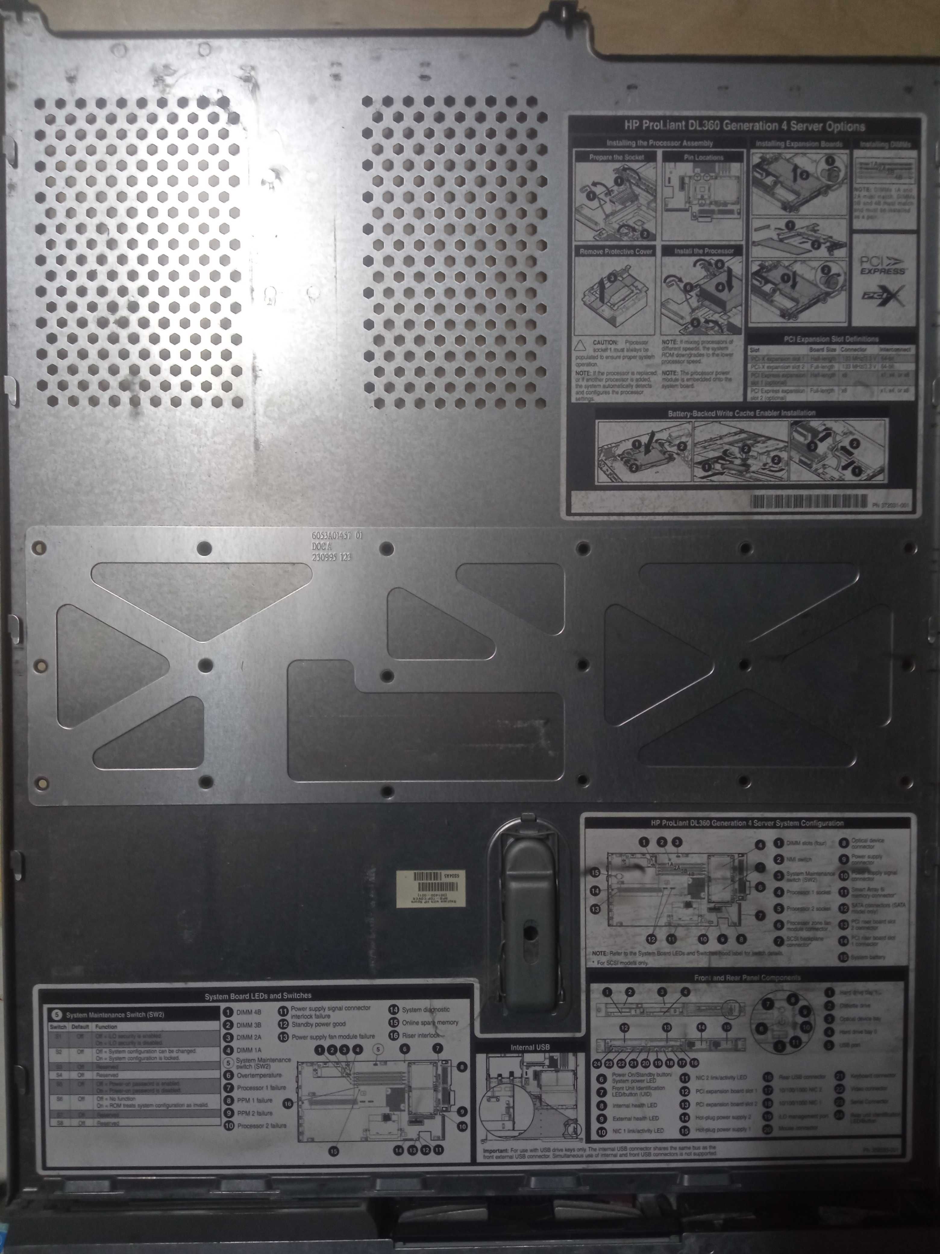 Serwer hp dl360 g4 1u + szyny