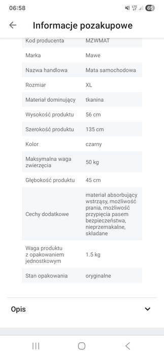 Pokrowiec na tylne siedzenie dla psa