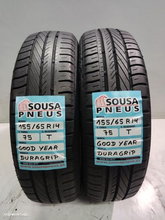 2 pneus semi novos 155-65r14 good year - oferta dos portes