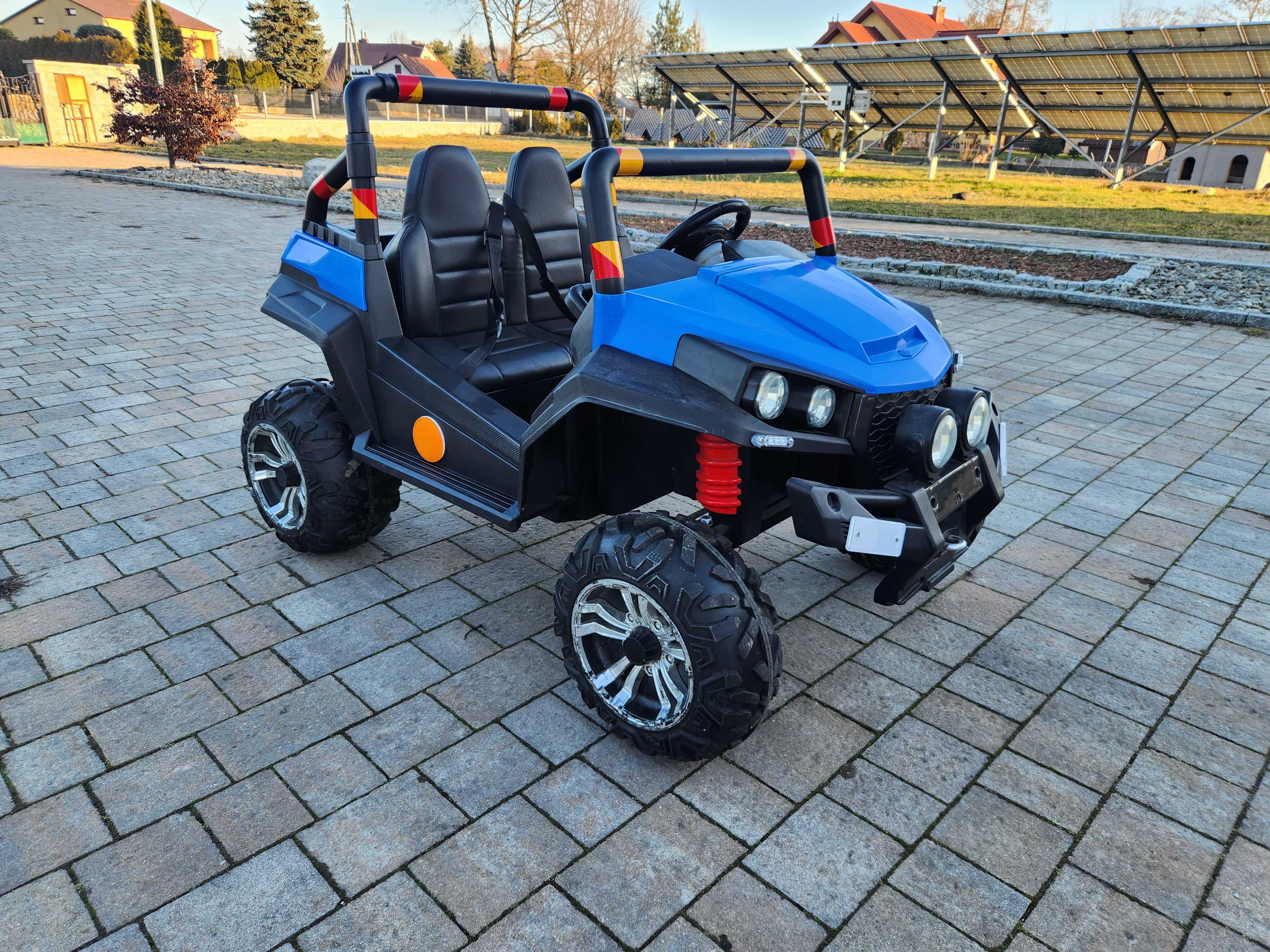 Duże autko elektryczne Bateria 33Ah Jeep 4x4 Duże auto na akumulator