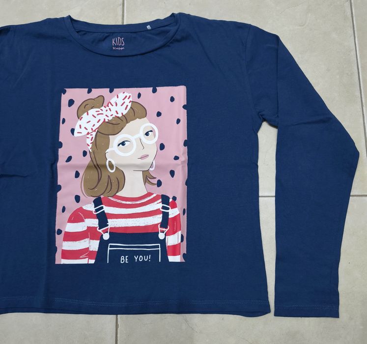 Camisola azul da Kids Collection