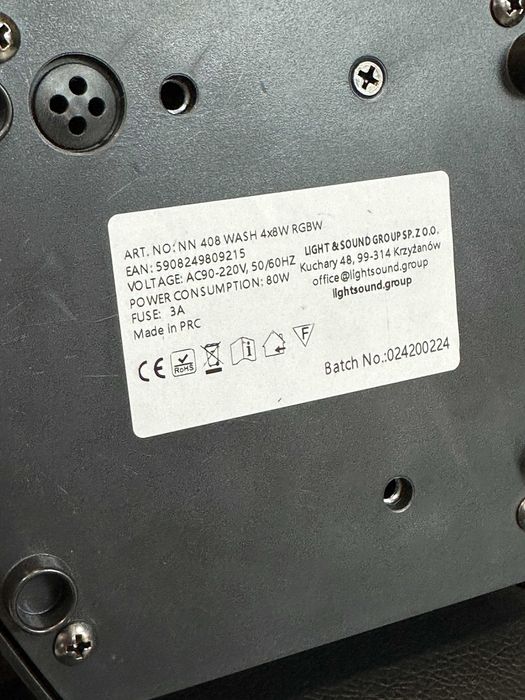 Minigłowica ruchoma LED NN 408 WASH 4x8W RGBW