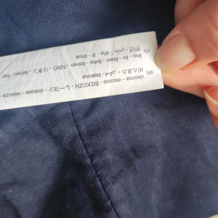 Zara L len szorty spodenki wysoki stan szerokie nogawki