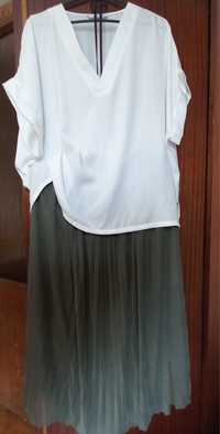 Жіноча  фатінова юбка, кольору хакі