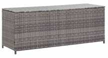 Nowa Skrzynia Ogrodowa Szara 150 x 50 x 60 cm Rattan Balkonowa 450 L