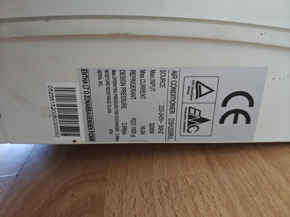 Кондиціонер Dekker DSH 265 R/L на запчастини