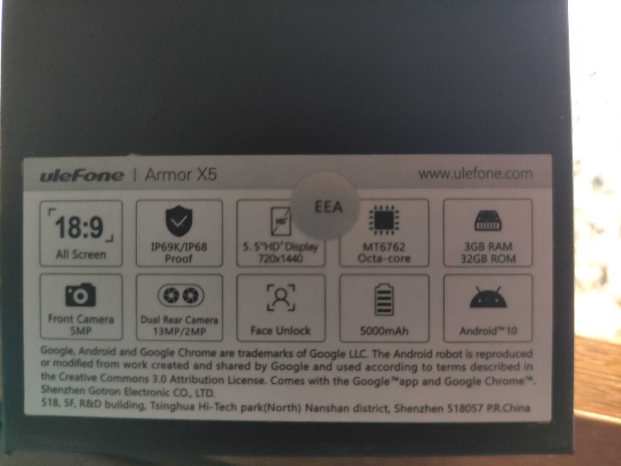 ULEFONE ARMOR X5 - ler descrição