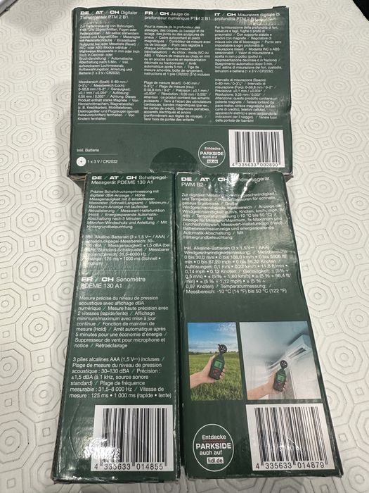 Conjunto PARKSIDE – 3 artigos novos, selados – Excelente oportunidade