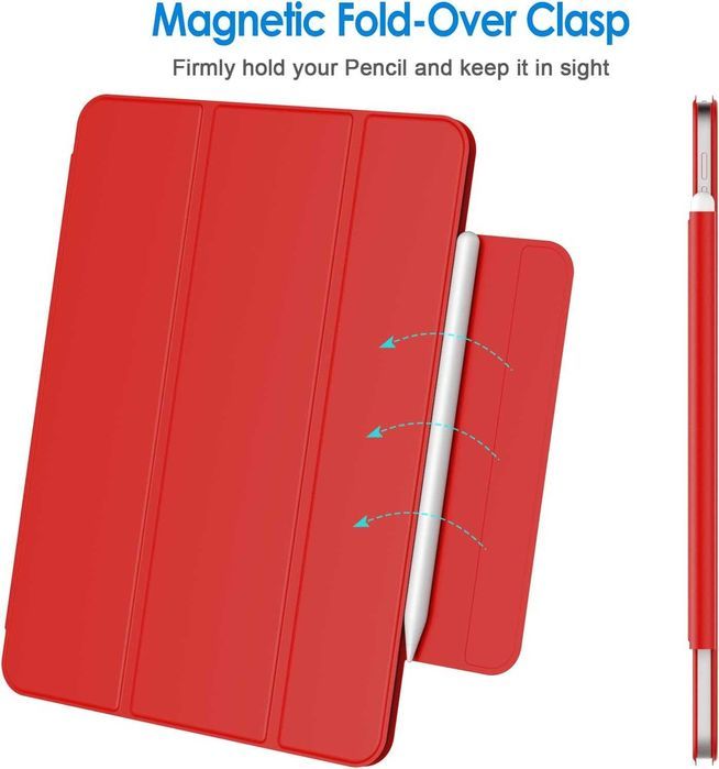 JETech iPad Air 5 / Air 4 / Pro 11'' Etui magnetyczne Pencil czerwone