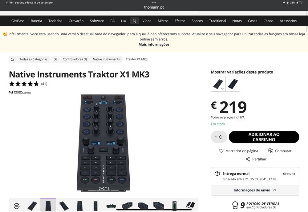 Traktor Kontrol Z1 MK2 + Traktor X1 MK3  Native com fatura e garantia