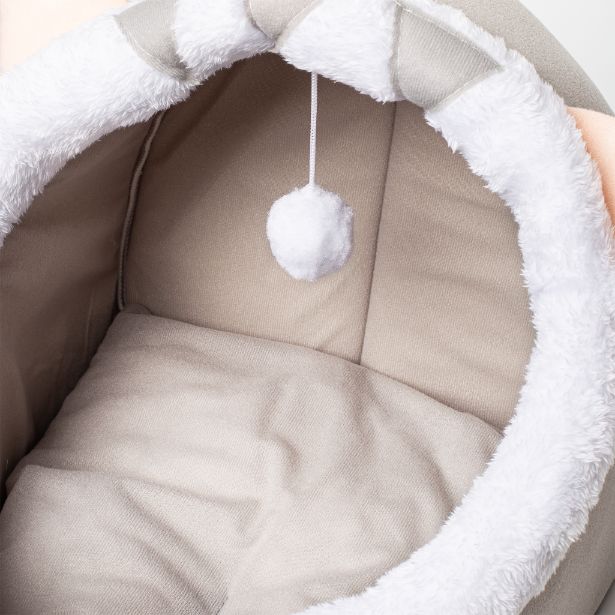 Domek dla kota z poduszką i zabawką miękkie legowisko do spania