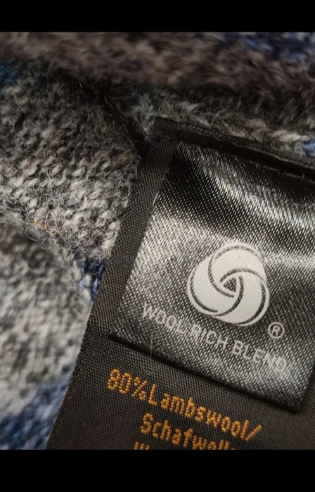 Sweter Simon Carter wełna wełniany męski damski unisex w pasy premium