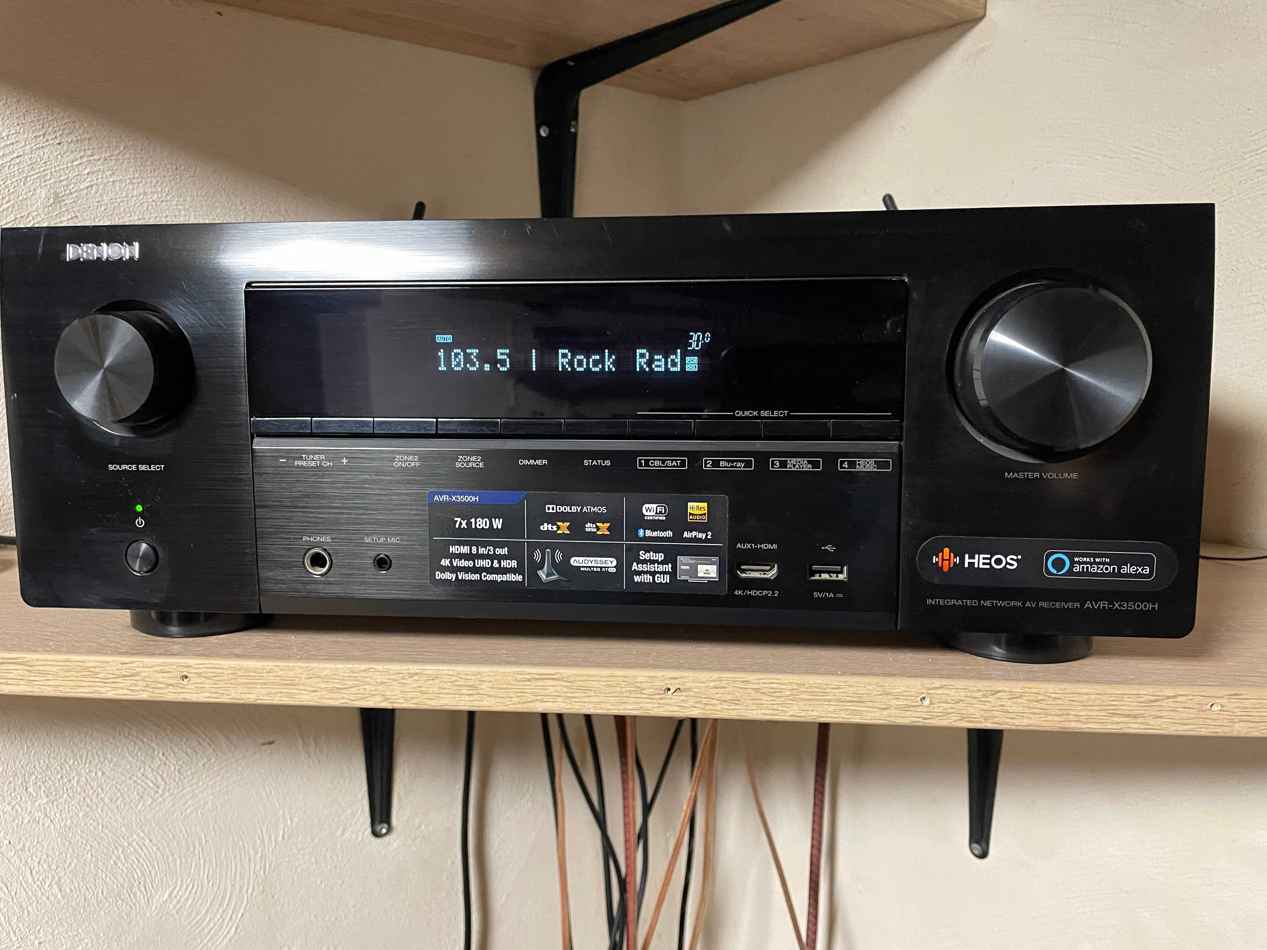 Amplituner Denon AVR-H3500 + pilot, obsługa Bluetooth, Internet