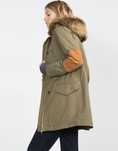Kurtka parka khaki kożuch